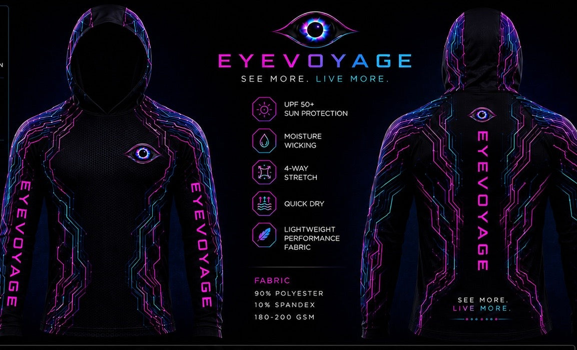 EYEVOYAGE  CyberVision UPF 50+ Performance Hoodie